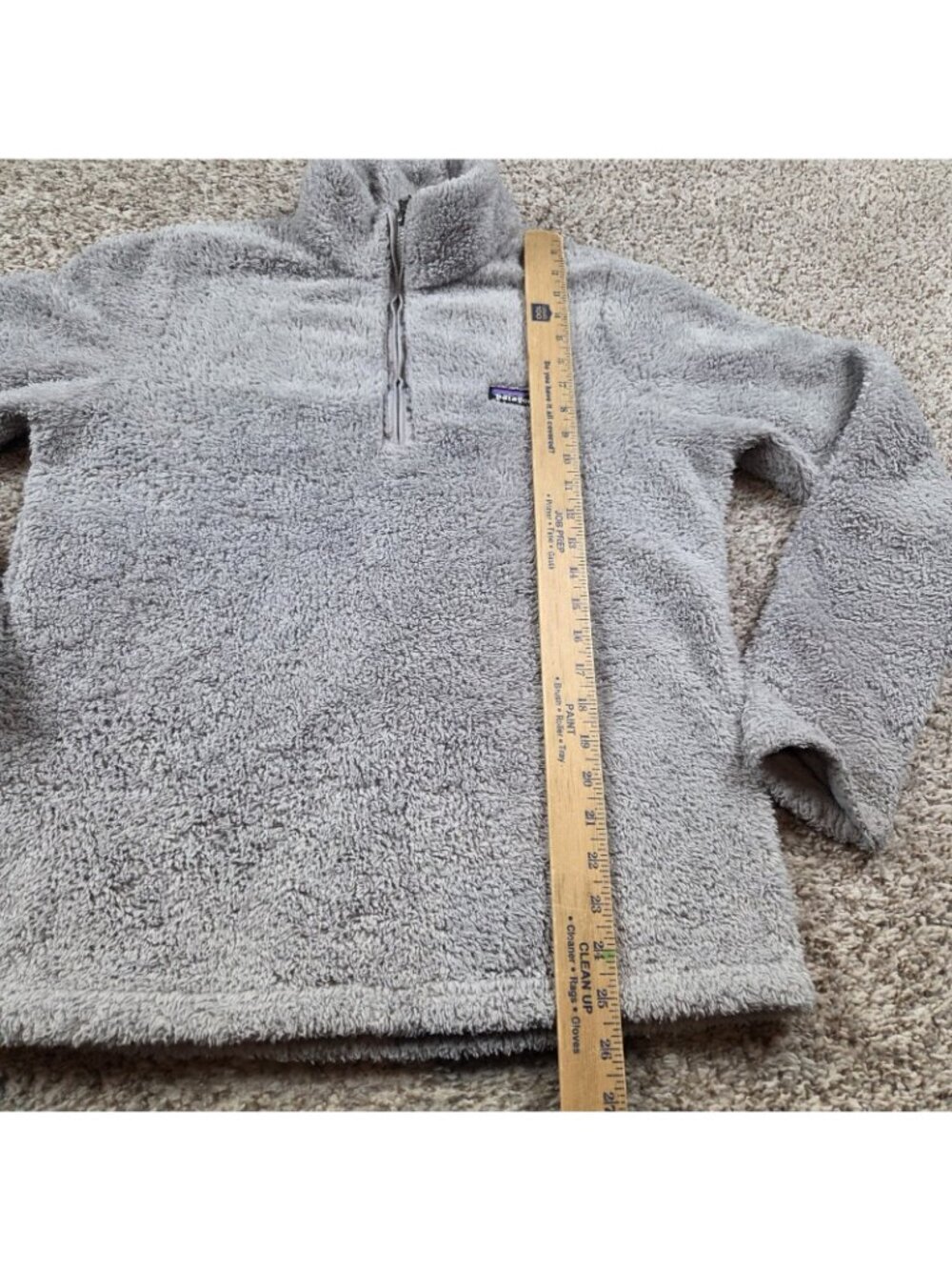 Patagonia Jacket Womens Large Gray Los Gatos Quarter Zip Sherpa Fleece - Picture 5 of 11